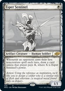 Esper Sentinel (sketch) (foil) (showcase)