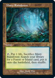 Misty Rainforest (retro frame) (foil-etched) (showcase)