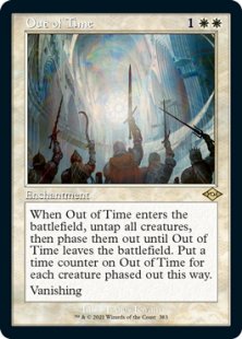 Out Of Time Retro Frame Foil Etched Showcase Modern Horizons 2 Collector Booster Kaarten Bazaar Of Magic