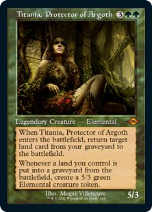 Titania, Protector of Argoth (retro frame) (foil-etched) (showcase)