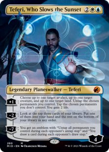 Teferi, Who Slows the Sunset (foil) (borderless)