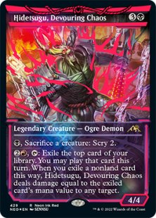 Hidetsugu, Devouring Chaos (Neon Ink Red) (foil) (showcase)