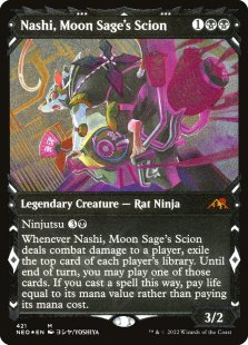 Nashi, Moon Sage's Scion (#421) (foil-etched) (showcase)