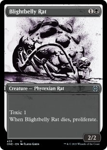 Blightbelly Rat (#435) (step-and-compleat-foil) (showcase)