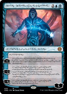 Jace, the Perfected Mind (#429) (Phyrexian) (step-and-compleat-foil) (showcase)