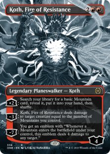 Koth, Fire of Resistance (#338) (foil) (borderless)