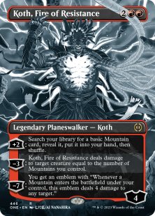 Koth, Fire of Resistance (#446) (step-and-compleat-foil) (borderless)