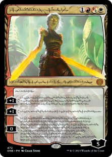Nahiri, the Unforgiving (#472) (Phyrexian) (step-and-compleat-foil) (showcase)
