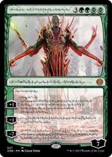 Nissa, Ascended Animist (#327) (Phyrexian) (foil) (showcase)