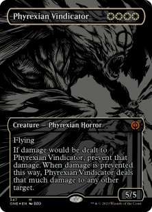 Phyrexian Vindicator (#347) (oil slick raised foil) (borderless)