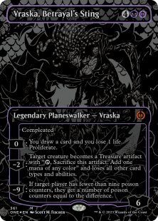 Vraska, Betrayal's Sting (#361) (oil slick raised foil) (borderless)