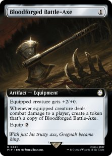 Bloodforged Battle-Axe (foil) (extended art)