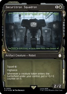 Securitron Squadron (surge foil) (showcase) - Universes Beyond: Fallout  Varianten | Bazaar of Magic