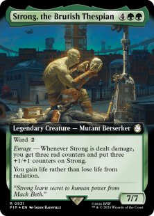 Strong, the Brutish Thespian (surge foil) (extended art)