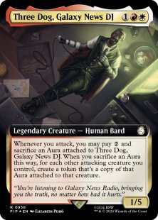 Three Dog, Galaxy News DJ (surge foil) (extended art)