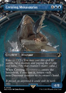 Cresting Mosasaurus (emblem) (foil) (borderless)