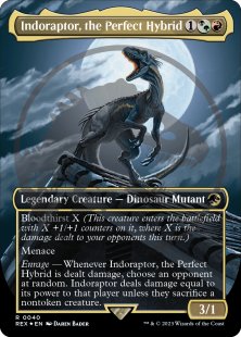 Indoraptor, the Perfect Hybrid (emblem) (foil) (borderless)