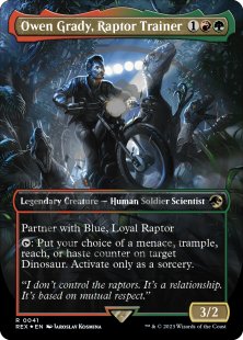 Owen Grady, Raptor Trainer (emblem) (foil) (borderless)