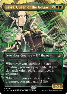 Savra, Queen of the Golgari (#440) (anime) (foil) (borderless)