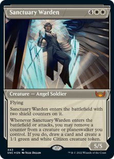 Sanctuary Warden (foil-etched) (showcase)