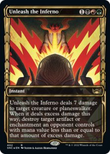 Unleash the Inferno (gilded foil) (showcase)