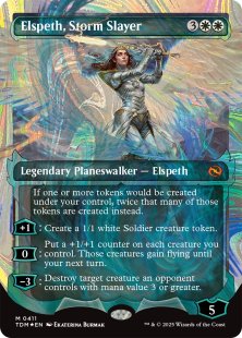 Elspeth, Storm Slayer (#411) (halo foil) (showcase)
