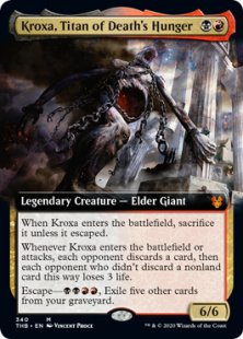 Kroxa, Titan of Death's Hunger (foil) (extended art)