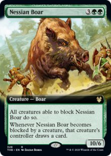 Nessian Boar (foil) (extended art)