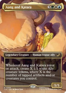 Aang and Katara (foil) (borderless)