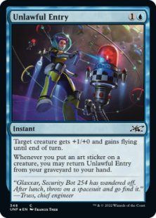 Unlawful Entry (#348) (galaxy foil) - Unfinity | Bazaar of Magic Unlawful Entry (#348) (galaxy foil) - Unfinity | Bazaar of Magic