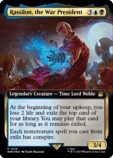 Rassilon, the War President (surge foil) (extended art)