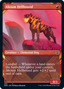 Akoum Hellhound (foil) (showcase)