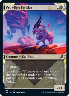 Prowling Felidar (foil) (showcase)