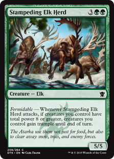 Stampeding Elk Herd (foil)