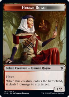 Human Rogue token (foil) (1/2)