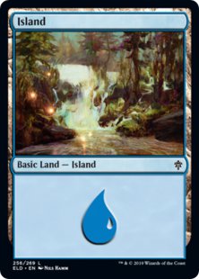 Island (#256) (foil)