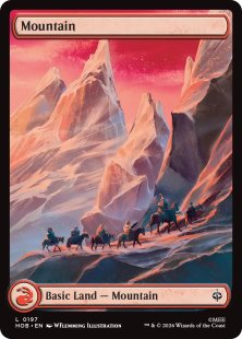 Mountain (full art) - Unhinged | Bazaar of Magic