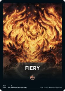 Fiery front card