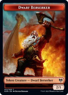 Dwarf Berserker token (foil) (2/1)