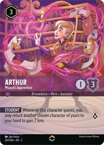 Arthur, Wizard's Apprentice (foil) (borderless)