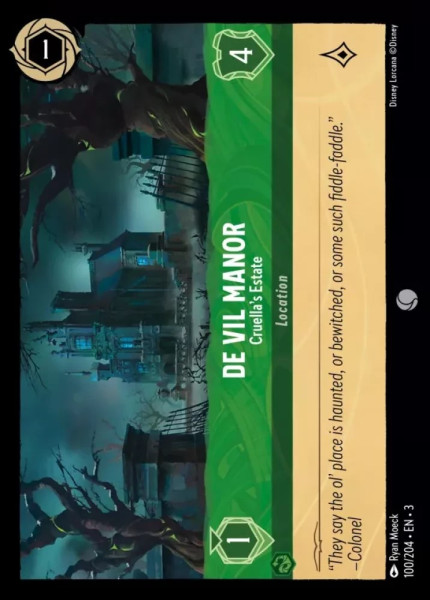 De Vil Manor, Cruella's Estate (foil)