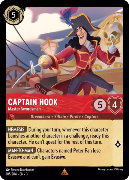 Captain Hook, Master Swordsman
