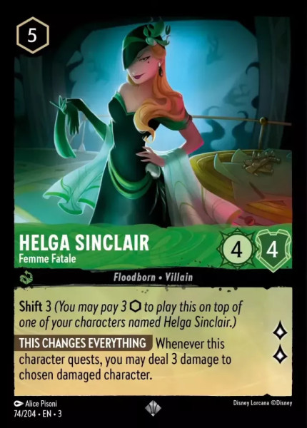 Helga Sinclair, Femme Fatale