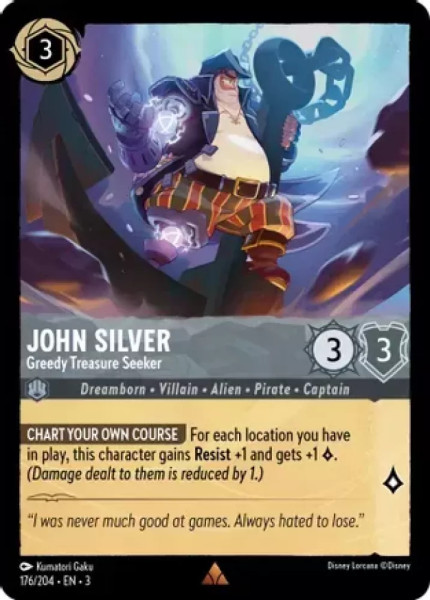 John Silver, Greedy Treasure Seeker