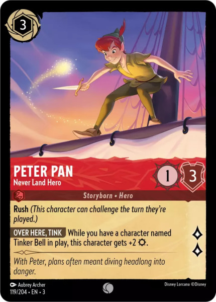 Peter Pan, Never Land Hero
