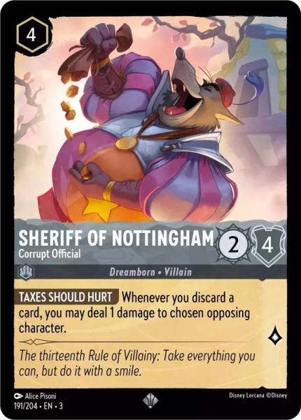 Sheriff of Nottingham, Corrupt Official (foil)