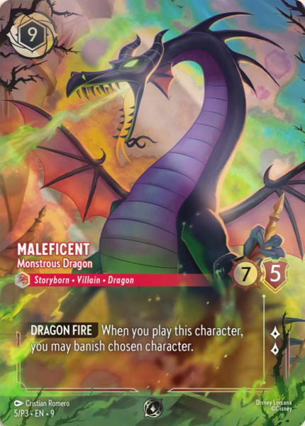 Maleficent, Monstrous Dragon (#5) (foil) (borderless)