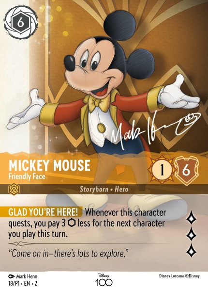 Mickey Mouse, Friendly Face (foil) (borderless)