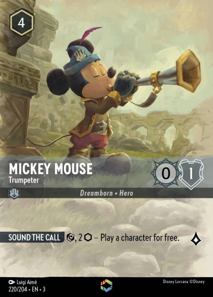 Mickey Mouse, Trumpeter (foil) (borderless)