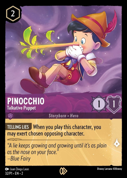 Pinocchio, Talkative Puppet (foil)
